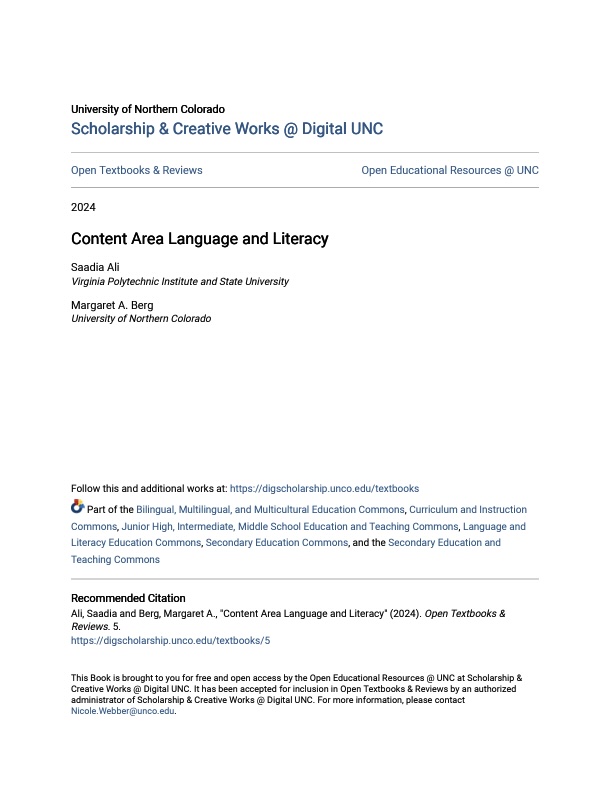Read more about Content Area Language and Literacy