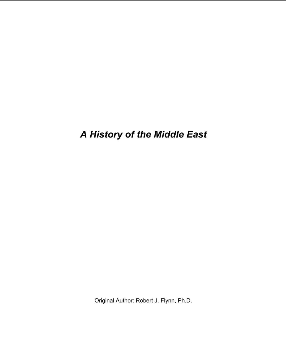 Read more about A History of the Middle East