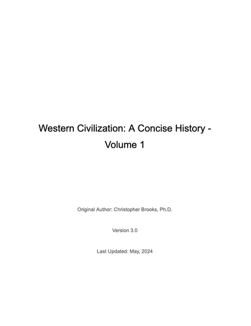 Read more about Western Civilization: A Concise History Volume 1