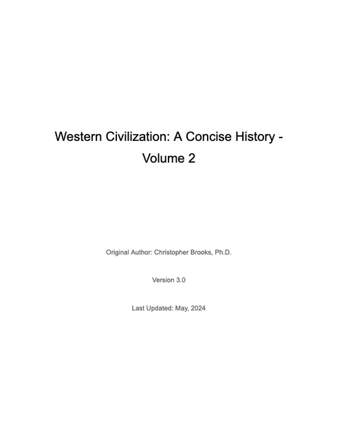 Read more about Western Civilization: A Concise History Volume 2