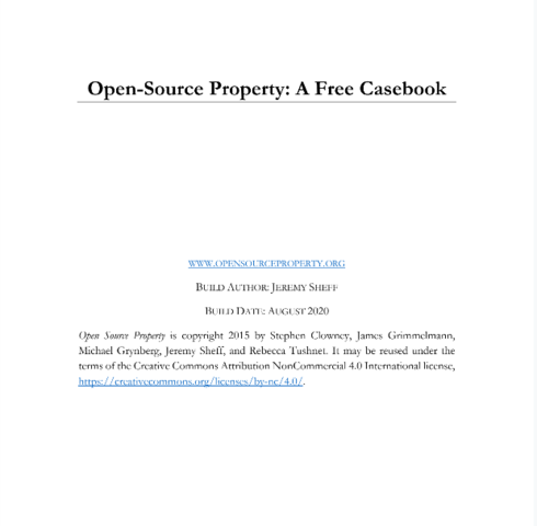 Read more about Open-Source Property: A Free Casebook