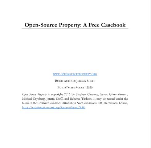 Open-Source Property: A Free Casebook - Open Textbook Library