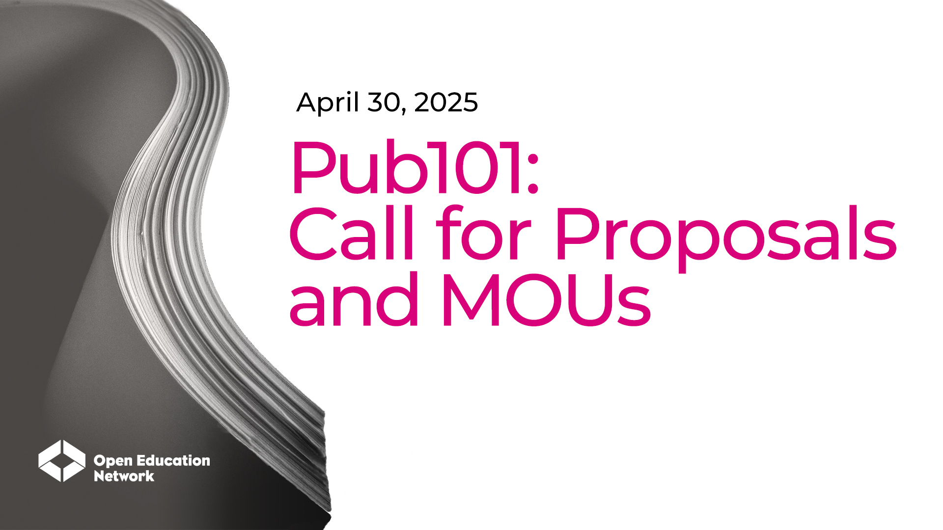 Image accompanying Pub101: Call for Proposals and MOUs 2025