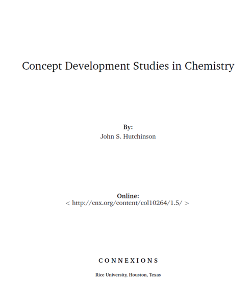 Read more about Concept Development Studies in Chemistry