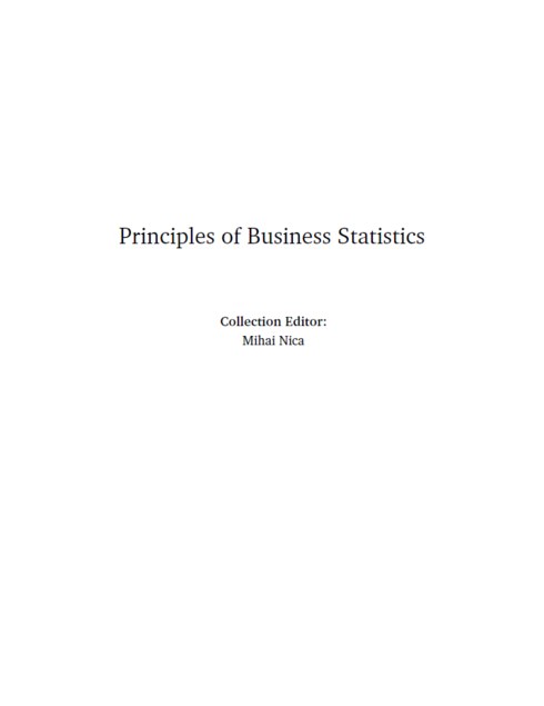 Read more about Principles of Business Statistics