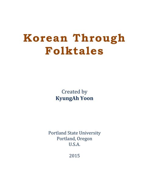 Read more about Korean Through Folktales