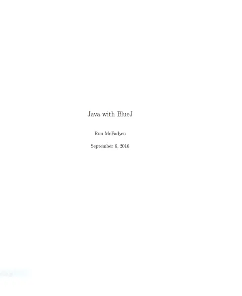 Read more about Java with BlueJ