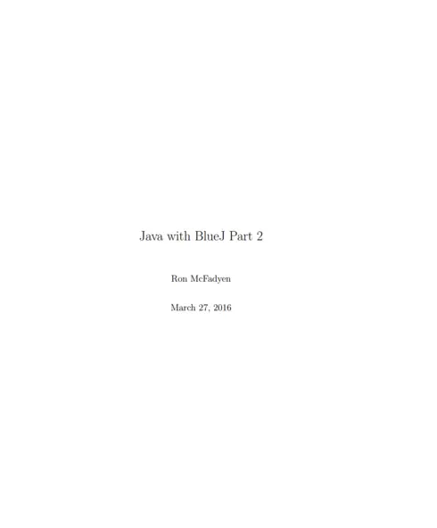 Read more about Java with BlueJ Part 2
