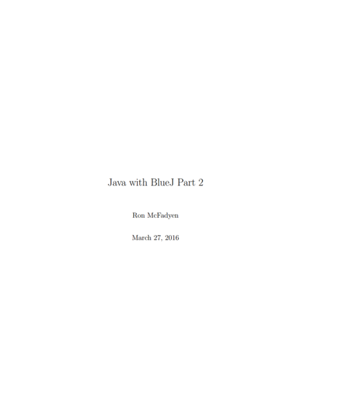 Read more about Java with BlueJ Part 2