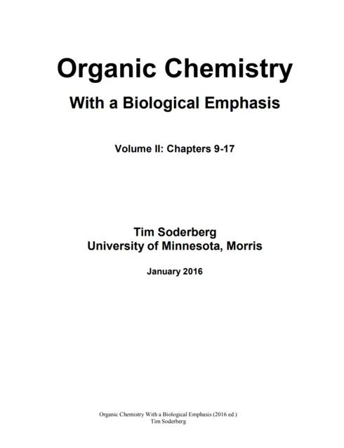 Organic Chemistry with a Biological Emphasis Volume II cover image Read more about Organic Chemistry with a Biological Emphasis Volume II
