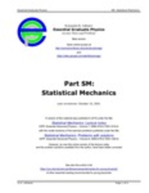Read more about Part SM: Statistical Mechanics