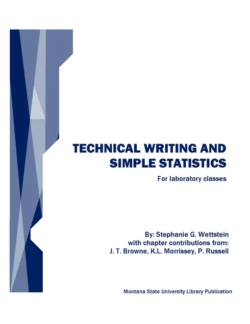 Read more about Technical Writing and Simple Statistics : For laboratory classes