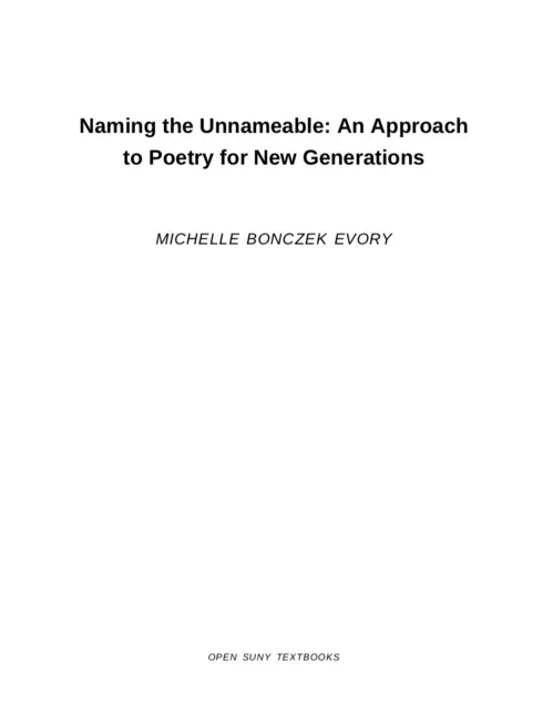 Read more about Naming the Unnameable: An Approach to Poetry for New Generations