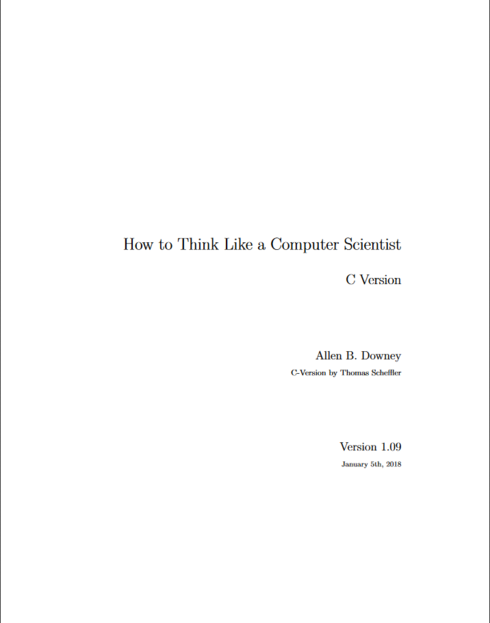 Read more about How to Think Like a Computer Scientist: C Version