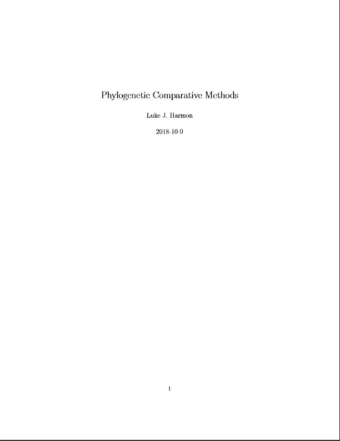 Read more about Phylogenetic Comparative Methods