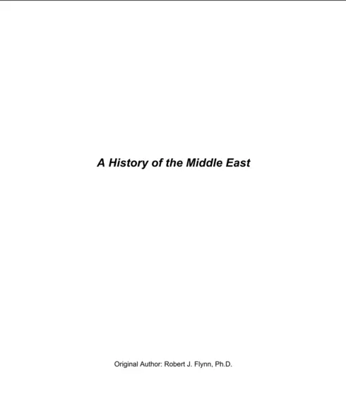 A History of the Middle East - 1.1 cover image Read more about A History of the Middle East - 1.1