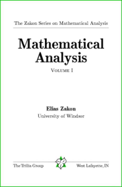 Read more about Mathematical Analysis I