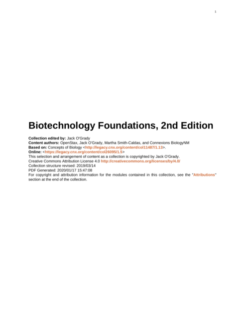 Read more about Biotechnology Foundations - 2nd Edition