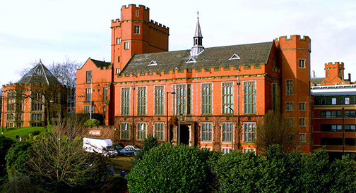 Firth Court building on Western Bank, foreground, housed the original university library and remains a campus focal point