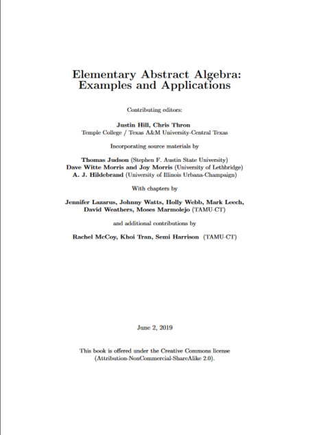 Read more about Elementary Abstract Algebra: Examples and Applications