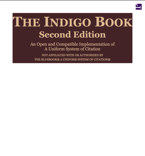 Read more about The Indigo Book: A Manual of Legal Citation - 2nd Edition