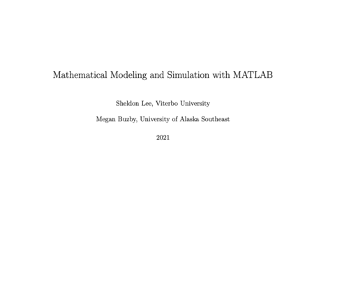 Mathematical Modeling and Simulation with MATLAB cover image Read more about Mathematical Modeling and Simulation with MATLAB