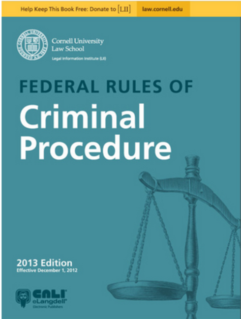 Read more about Federal Rules of Criminal Procedure